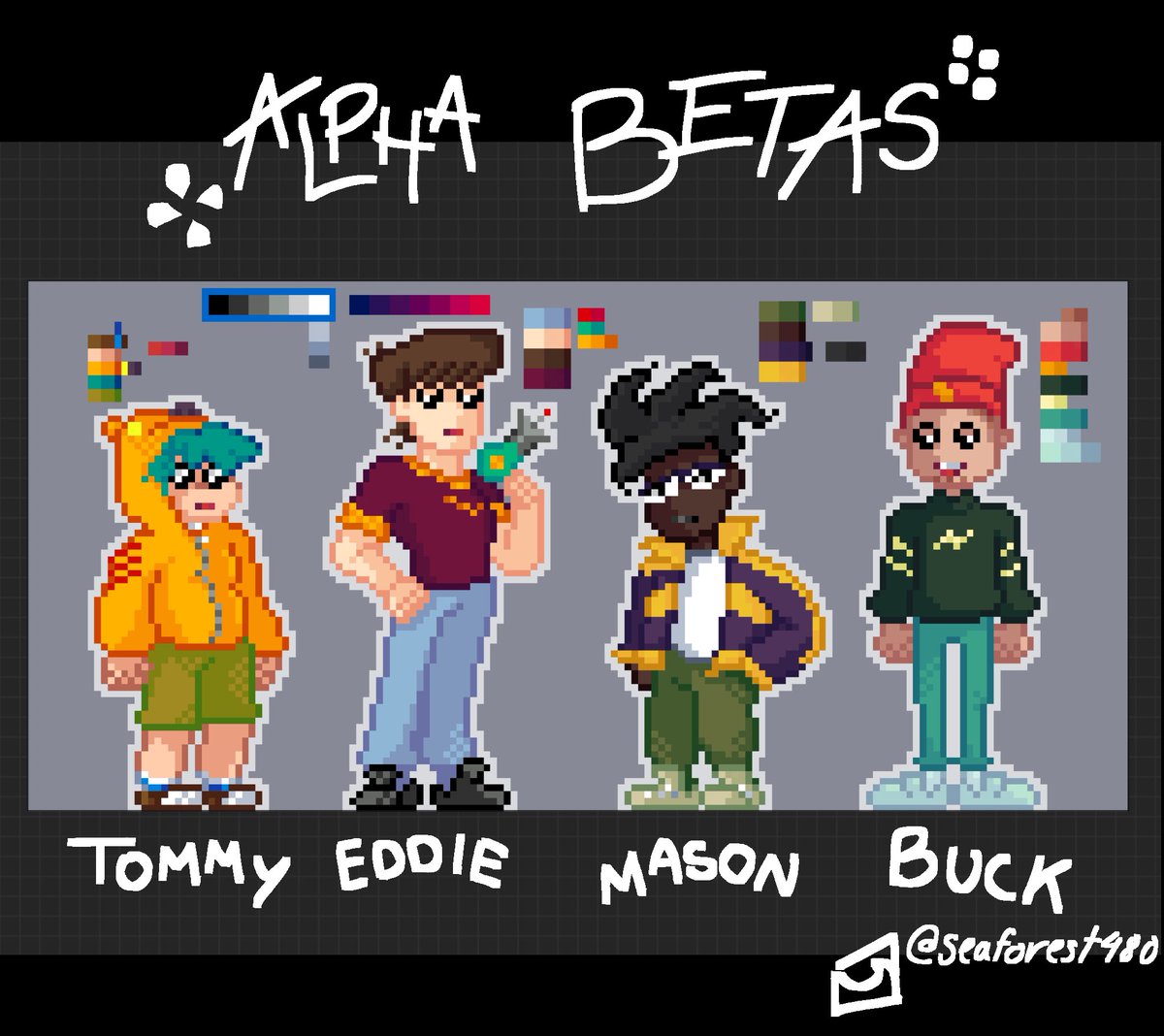 “What would happen if Alpha Team went into a pixel game?”
#alphabetas #alphabetasfanart 🎮⚡️