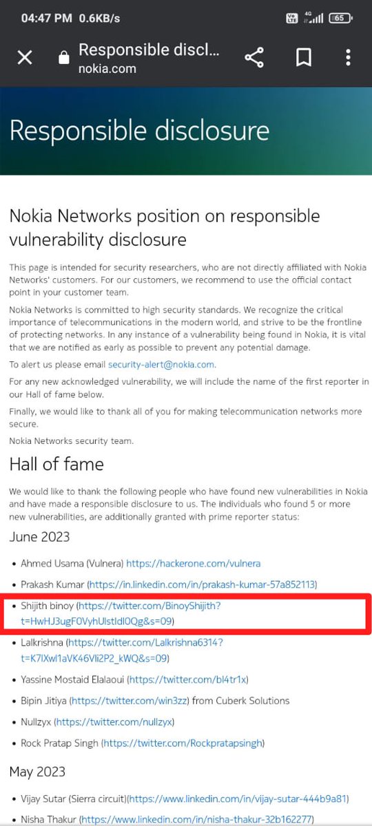 Fist hall of fame nokia

#cybersecurity #bugbounty #BugHunter #variability #nokia