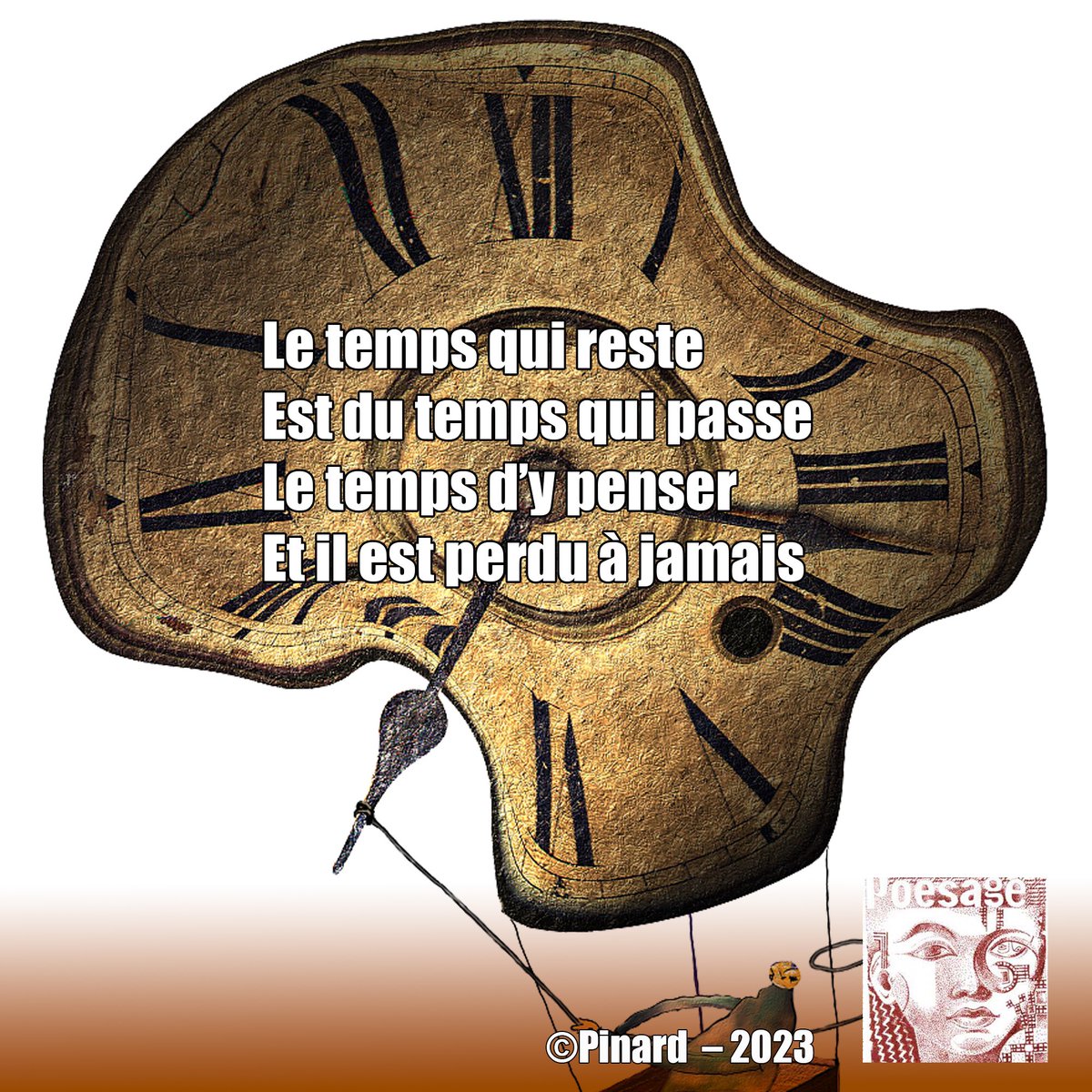poesage_27's tweet image. Le temps qui reste
Est du temps qui passe 
Le temps d’y penser
Et il est perdu à jamais 

©Pinard – 2023

#temps #passe #penser #perdu #jamais #toujours #present #futur #compter #decompte #countdown
#poesie #poetry #instapoem #instapoetry #ecriture #writing #auteurfrancais