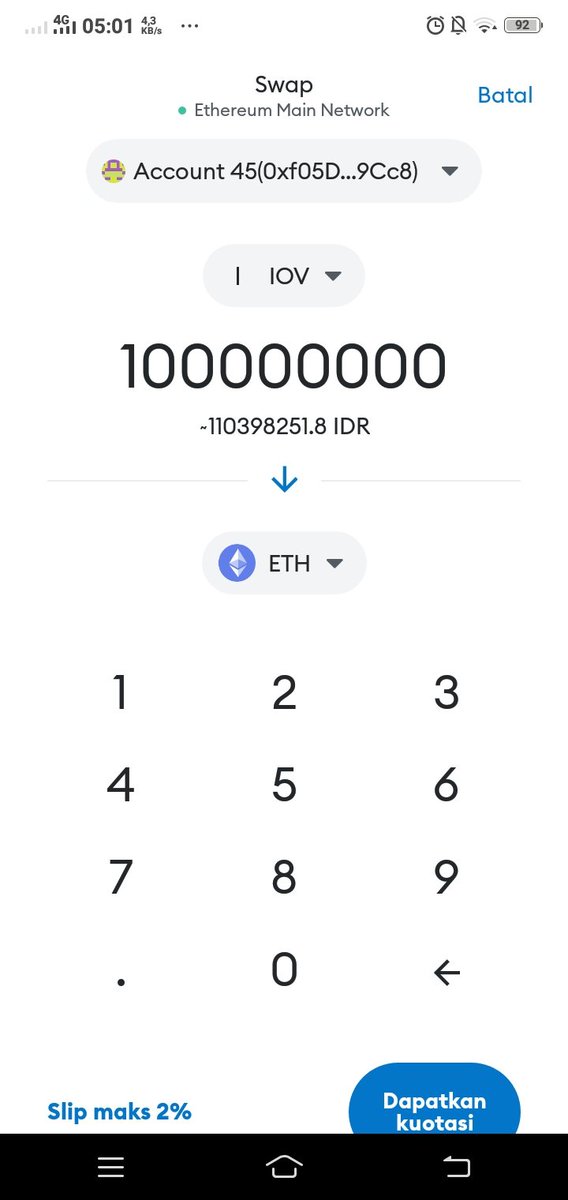 Yatio15's tweet photo. @MetaMaskSupport I'm sorry, I want to ask how to swap IOV tokens, how do I do that?  I tried swap on metamusk it doesn't work, please advise, thank you https://t.co/tbRLiDvAXz