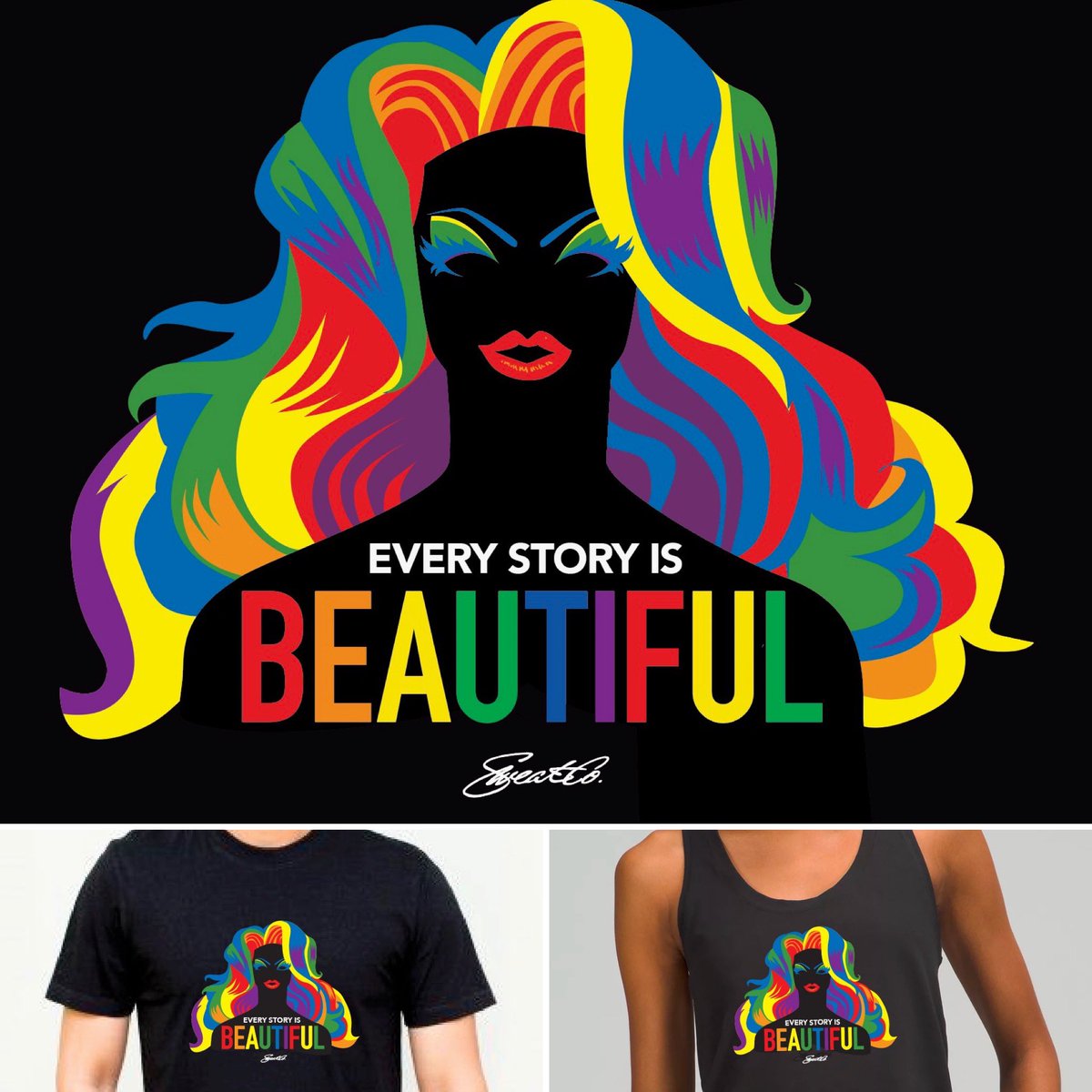 sweatco's tweet photo. @jamieleecurtis Happy Pride from Vancouver,B.C. This is a long shot but…every year we design a T-shirt to support at-risk LGBTQ teens, proceeds to @outinschools &amp; @CovenantHouseBC The theme this Pride is #dragqueenstorytime We would FREAK OUT if you wore our tee and took a pic! https://t.co/0GzlbIfMwv