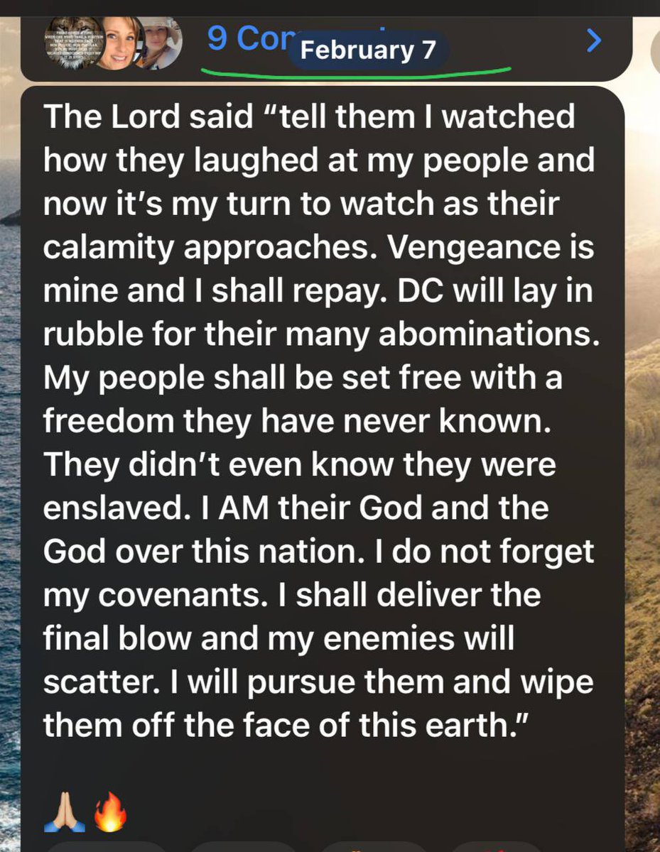 BibleClothes's tweet photo. 😎🇺🇸🦅 Times up Babylon. Now it’s Gods time. It’s His turn. 🔥👀
Laire Lightner @lairelightner1 https://t.co/ua8ZcVj9rh
