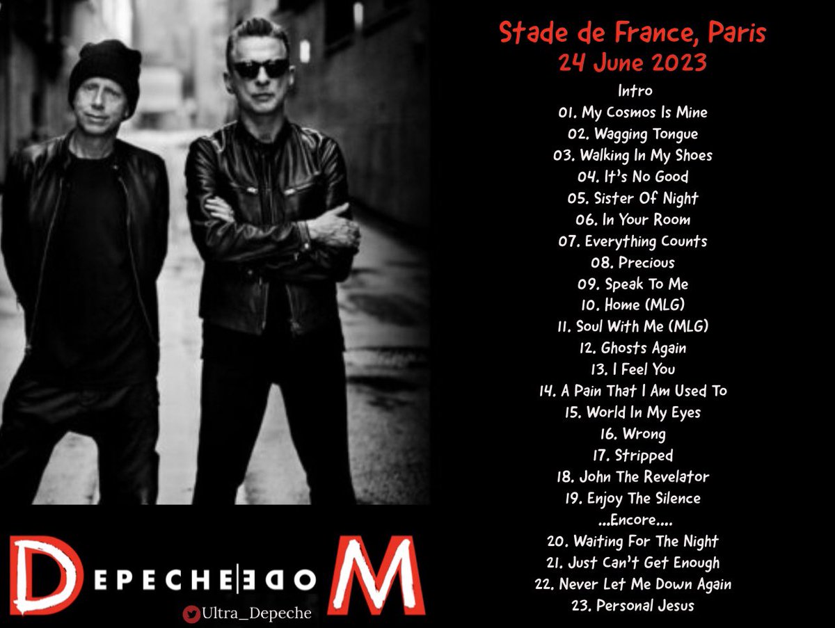 BettinaHortal's tweet photo. Un #StadeDeFrance hier soir en feu avec l'âme d’Andy qui a boosté Dave et Martin pour nous donner l'un des meilleurs concerts vécu au #StadeDeFrance 
Quelle soirée ! Mercis😘😘
Du grand #DepecheMode 💗💞👏👏💞💗
#MementoMoriTour https://t.co/ysbHnS4U0B