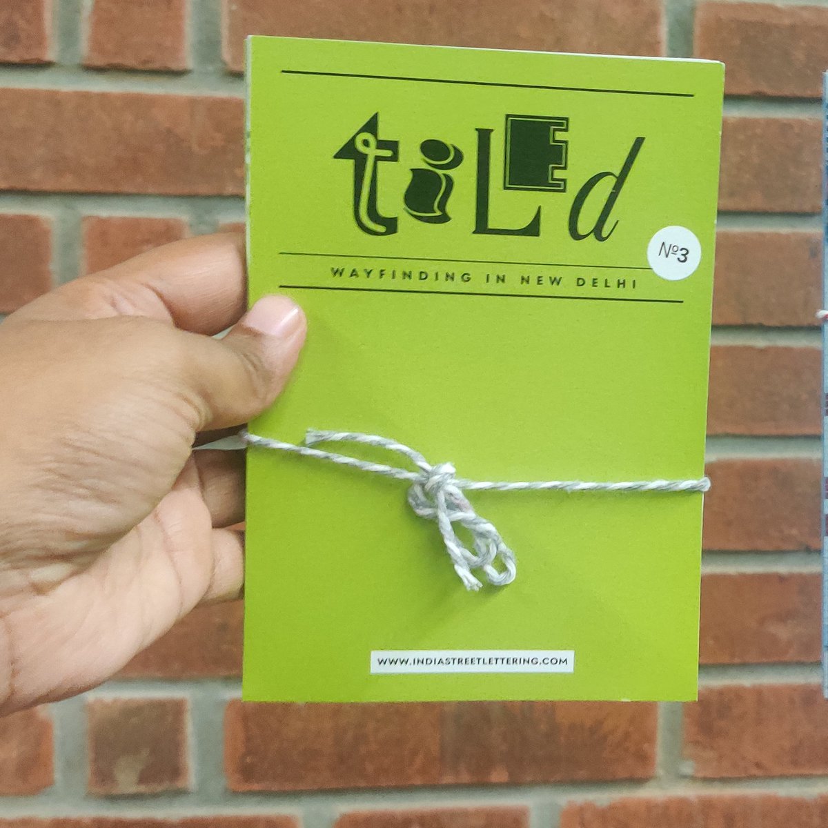 Attended a lovely talk by <a href="/anexasajoop/">Pooja Saxena</a> on street sign lettering yesterday.

Check out her amazing archives of work here: indiastreetlettering.com

The thing I ❤️ abt anything Pooja does is that she always goes the extra mile.

Like how she made 3 zines (and tied them with twine!)