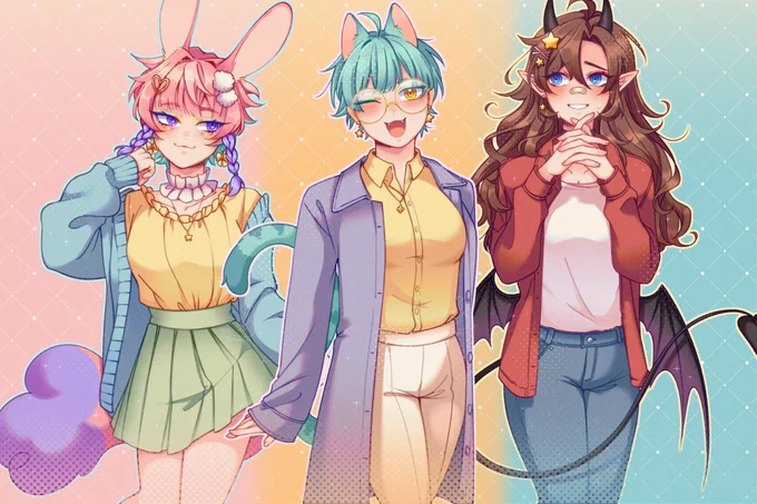Redrew a picrew of the critters  