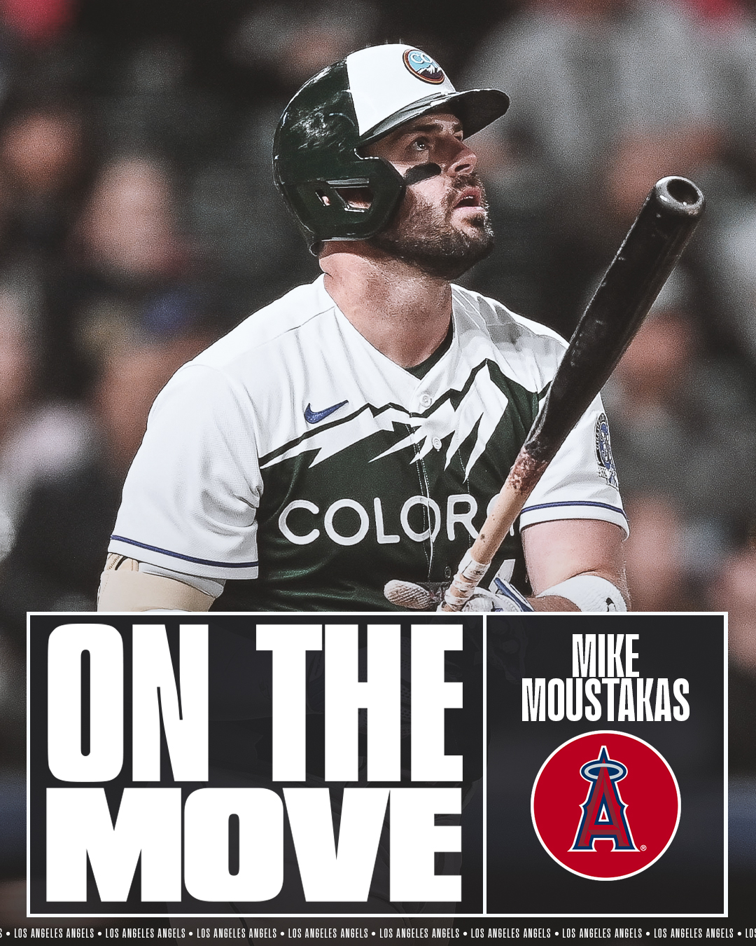 MLB on X: .@Angels acquire INF Mike Moustakas from @Rockies for Minor  League RHP Connor Van Scoyoc.  / X