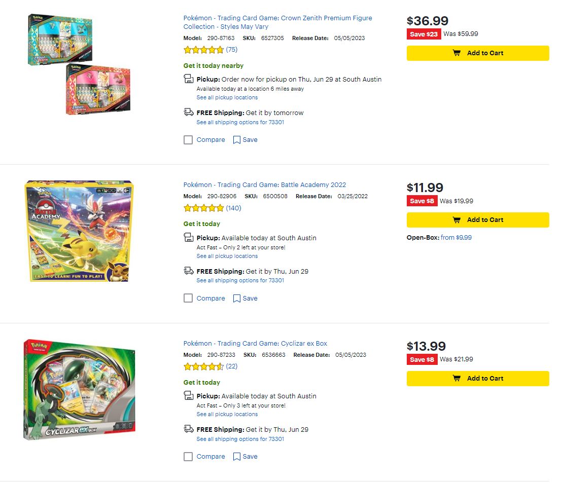 Cheap Ass Gamer on Twitter "Pokemon Trading Card Game Sale via Best