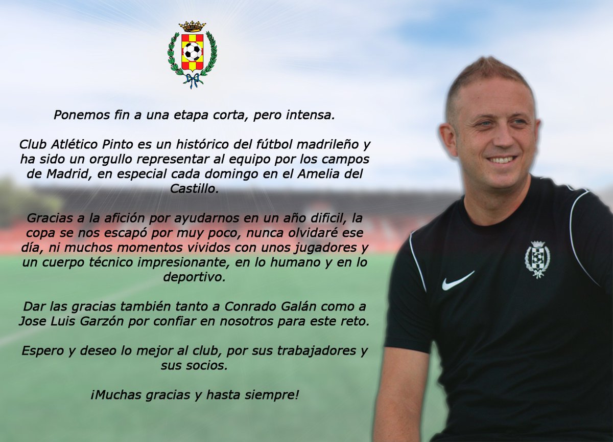 ATLÉTICO DE PINTO

Paco Del Saz no continúa en el banquillo del Atlético de Pinto para la temporada 2023/24

Así lo comunicaba el técnico en el día de ayer

<a href="/atleticodepinto/">Club Atlético de Pinto</a> 

futmadrid.com/noticia/paco-d…