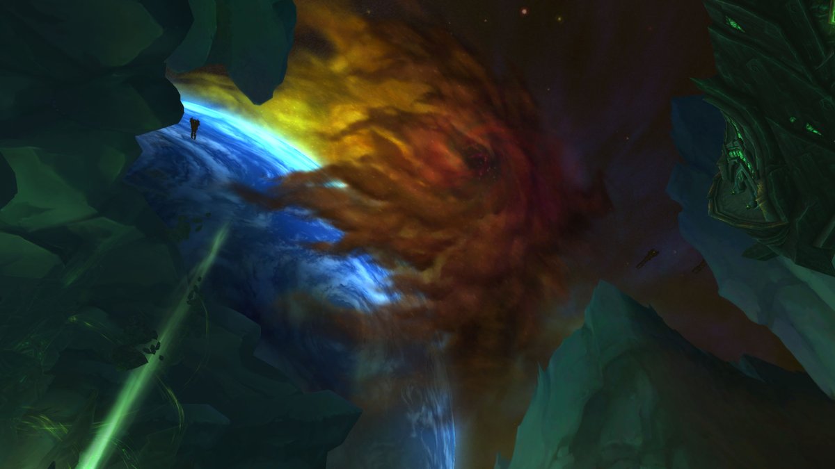 The view when you look up at the beginning of our next instance. #LookUp #worldofwarcraft