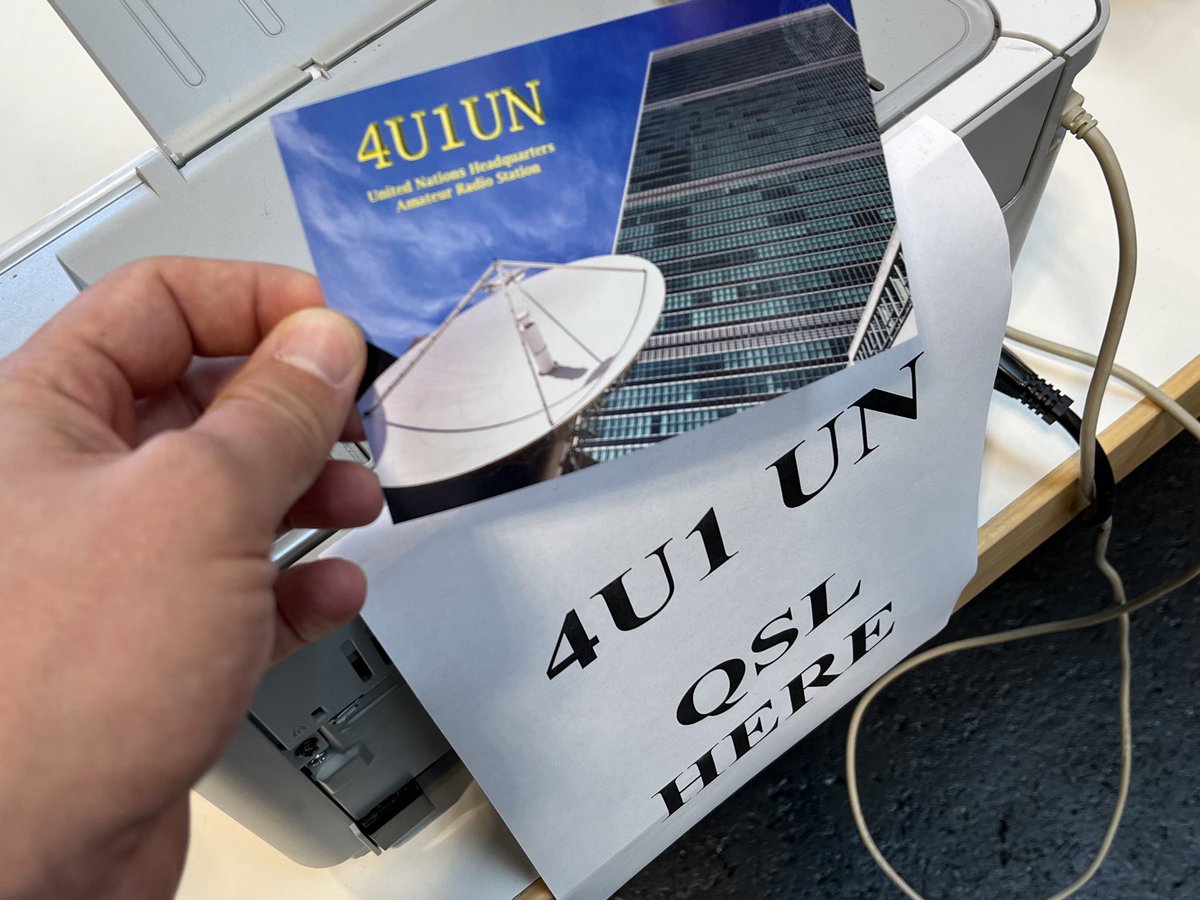 DK9JC's tweet photo. How cool is this? @4u1itu and #4u1un live qsl print 🤩 https://t.co/HELX1knSzQ