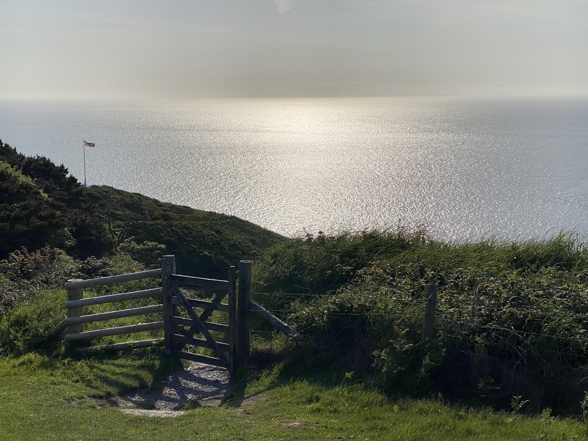 Sunday, for some a day to recharge & reflect #Lundy #Bristolchannel #landmarktrust #gate #footpath