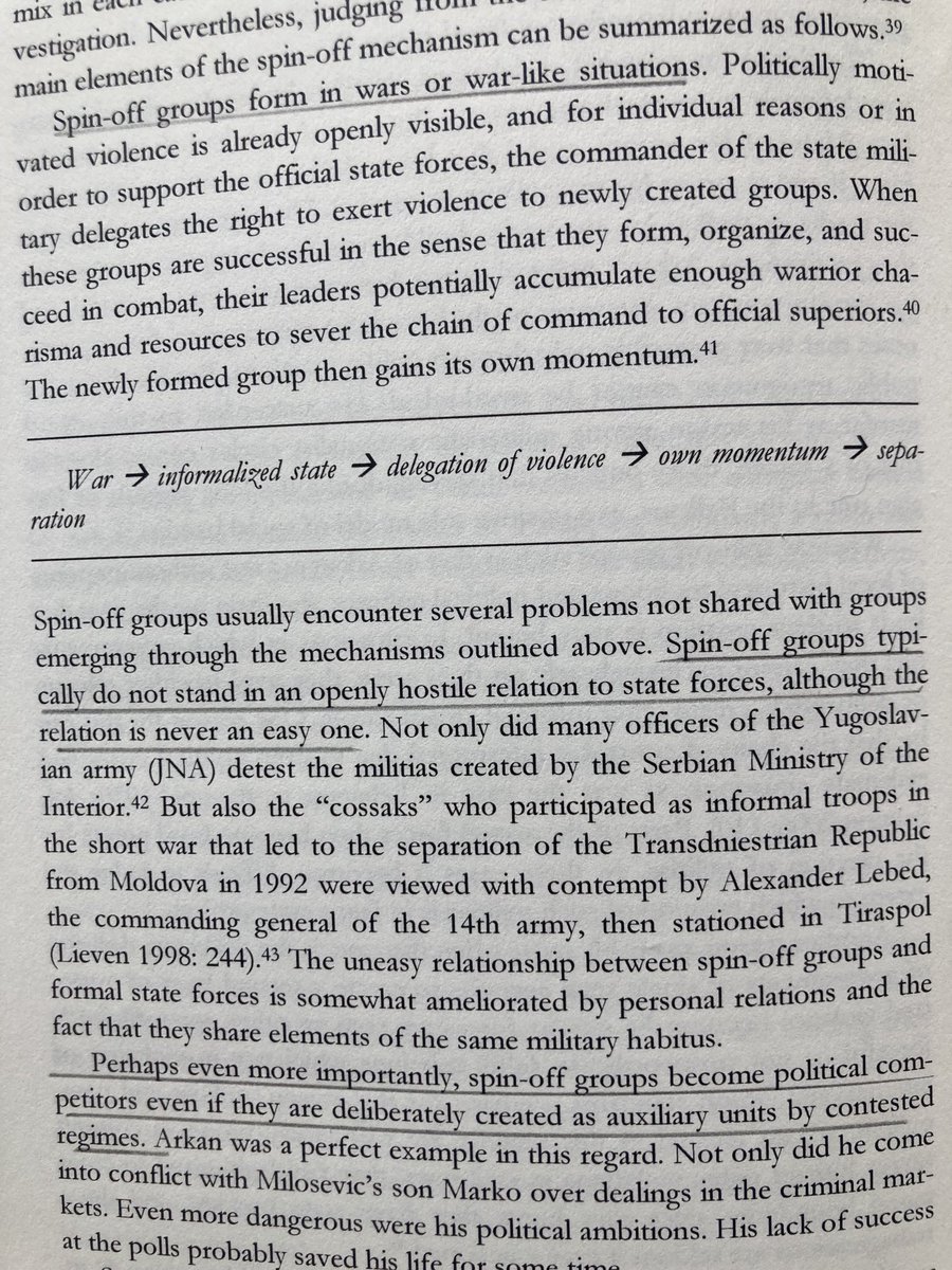 Hate to say, I told you so (Schlichte 2009: In the Shadow of Violence. The politics of armed groups. Ffm: Campus)