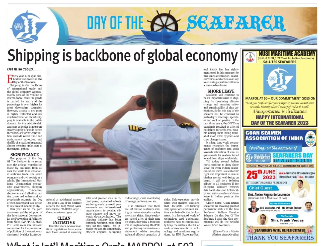 Capt_Felino's tweet photo. Wishing all my colleagues Happy Day Of The Seafarer. Stay safe, stay blessed!
#DayoftheSeafarer https://t.co/ykmBPaiSZu