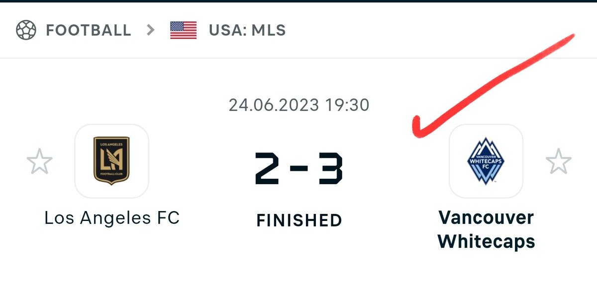 #FreePick 🥰
#MLS 
Los Angeles FC 
🆚️ Vancouver Whitecaps
‼️✅️✅️✅️✅️✅️✅️‼️
         🧨 Over 3 🧨
‼️✅️✅️✅️✅️✅️✅️‼️
@LAFC #LAFC   
@WhitecapsFC #VWFC    
‼️🤑 WINNER 🤑‼️
🏆⚽️ RETWEET ⚽️🏆
@PicksCity  #SportsBiz