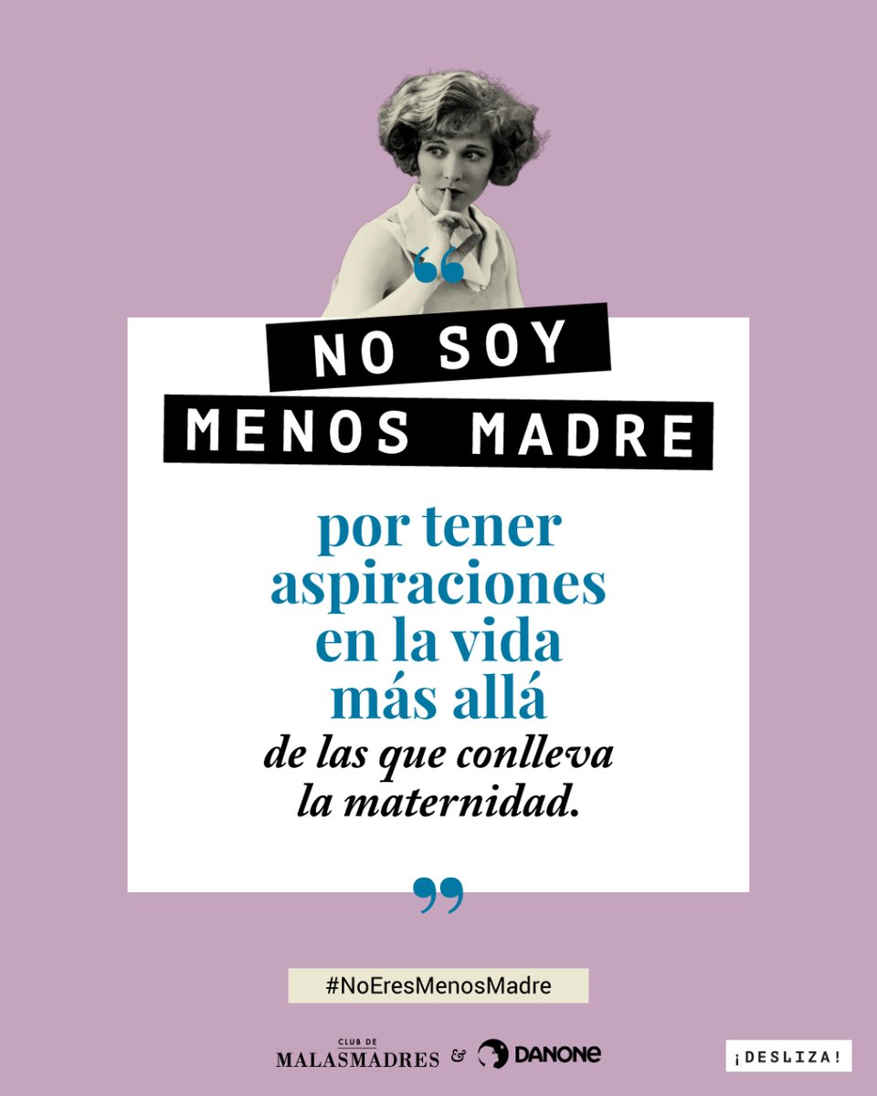 malasmadres's tweet photo. 🗣El juicio a las madres y la presión social a la maternidad sigue existiendo y es algo que hemos podido comprobar con la encuesta ‘No eres menos madre’ que lanzamos junto a @danone_es 

El próximo 5 de julio presentamos el Estudio en Madrid. https://t.co/NtDPzSuasM