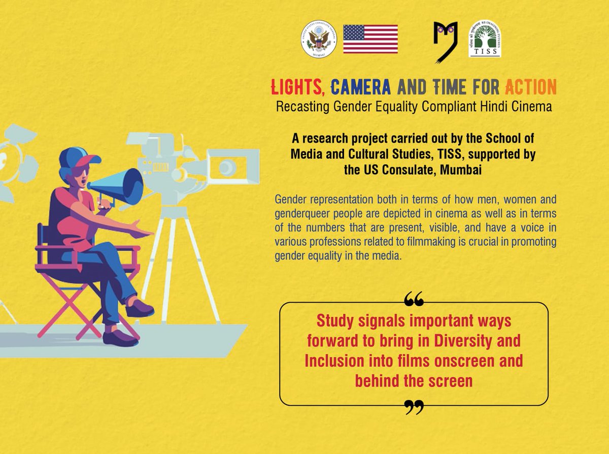 Genuine efforts to bring in gender diversity and inclusion in Cinema is the only way forward! 
#HindiCinema #Cinema #inclusion #Gender #women #womeninfilm #womenincinema #WomenInBusiness #queerfilm #LGBTQIA  

@USAndMumbai @TISSpeak @LakshmiLingam4 @RashmiLamba3 @Bollywoodirect