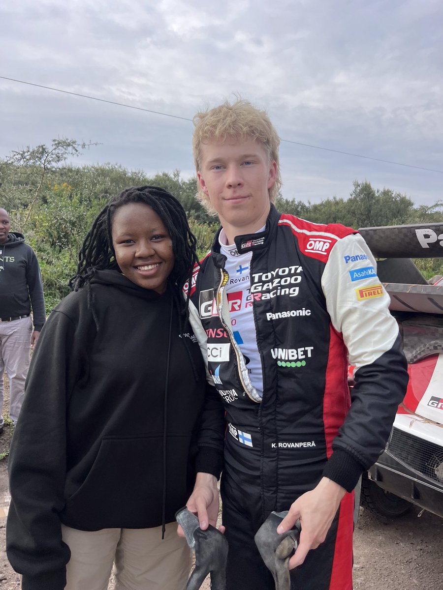 This is the highlight of my entire 2023 #WRCSafariRally2023 

I look calm but I was literally shaking!!😅

This beside me is a World Rally Champion. 
On his way to get more I believe.

Rooting for him all the way!! Eyes on the championship!!!

@KalleRovanpera