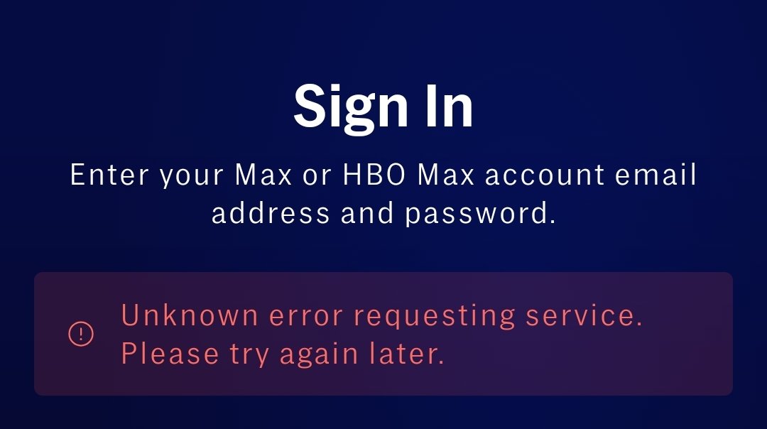 been weeks since I've tried logging into the app, why do I keep getting this message ?!?! <a href="/StreamOnMax/">hbo max fka</a> <a href="/hbo/">HBO</a>