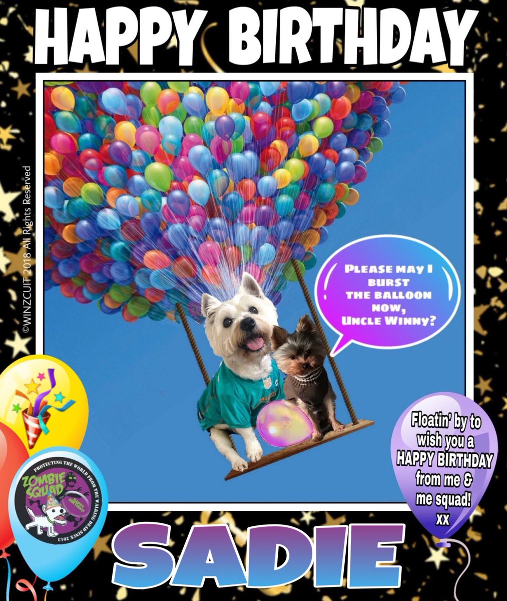 ZombieSquadHQ's tweet image. 🎂Wishing a very 🎁HAPPY BIRTHDAY🎉 to our pawsome pals, SADIE, RICKY BOBBY &amp;amp; TALLEY from Leada Billy &amp;amp; your ZombieSquad pals. We hope your special day is full of tasty treats, belly rubs &amp;amp; cayke, pals. RaaAAA!!
💜🎂🎁🎉
@SadieRicky 
@ZSBirthday
 #ZSHQ