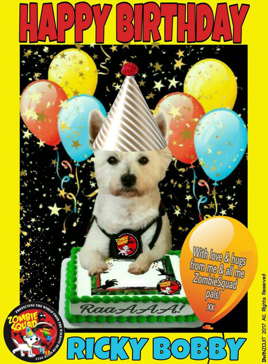 ZombieSquadHQ's tweet image. 🎂Wishing a very 🎁HAPPY BIRTHDAY🎉 to our pawsome pals, SADIE, RICKY BOBBY &amp;amp; TALLEY from Leada Billy &amp;amp; your ZombieSquad pals. We hope your special day is full of tasty treats, belly rubs &amp;amp; cayke, pals. RaaAAA!!
💜🎂🎁🎉
@SadieRicky 
@ZSBirthday
 #ZSHQ