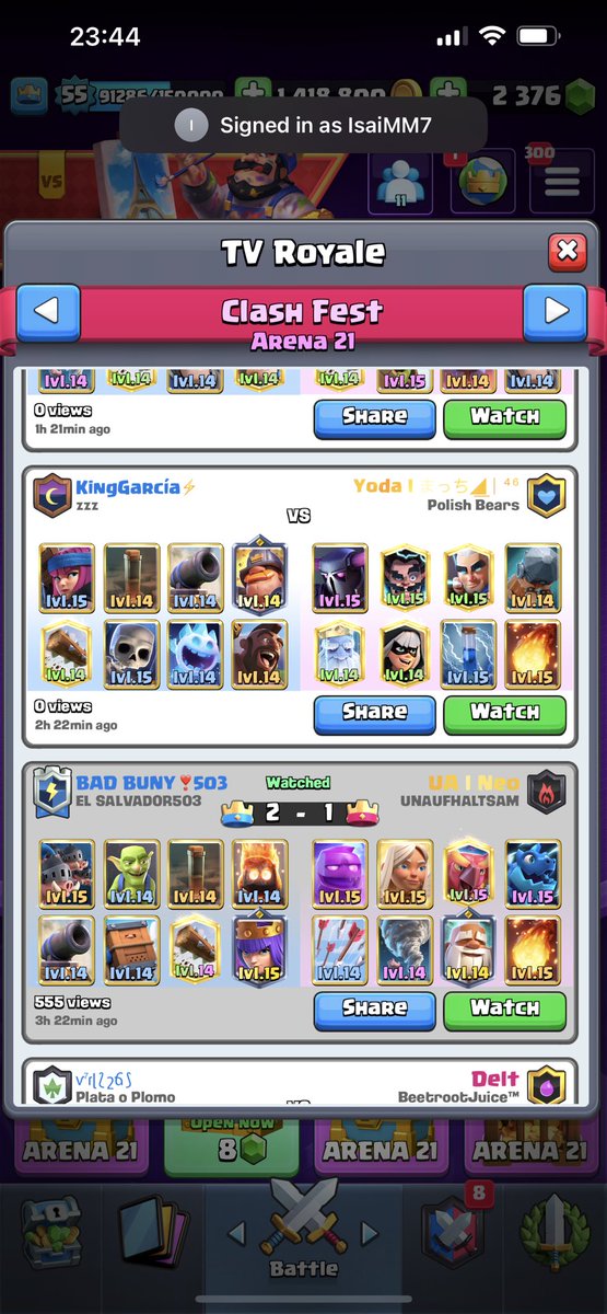 3 veces en TV royale en menos de 4 horas jajaja