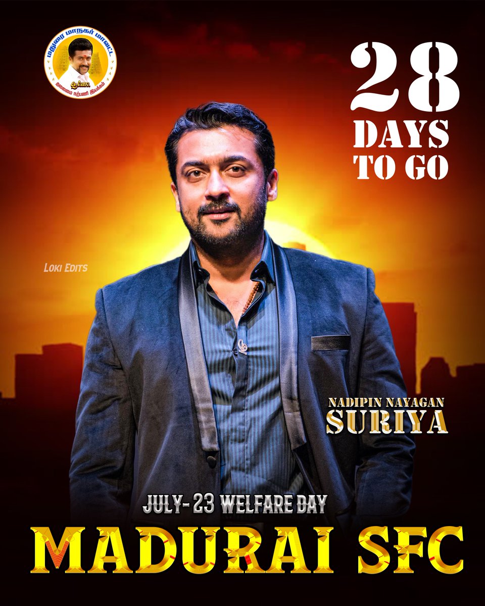 #28daystogo 
#welfareday 
@Suriya_offl @rajsekarpandian