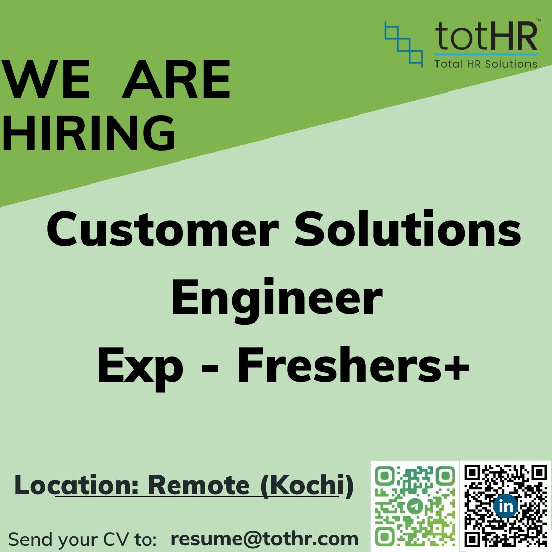 #softwaresupport #tothr #kochijobs