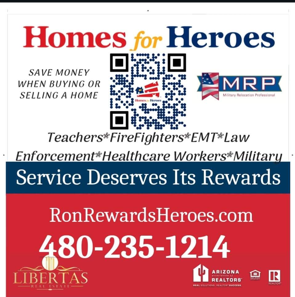 RonAzRealtor's tweet image. Visit my link to learn about the Homes for Heroes program. I look forward to honoring your service and helping you find the home you truly deserve. Tag a fellow hero who deserves  this incredible opportunity!

#HomesforHeroes  #SupportOurHeroes 
Ronrewardsheroes.com