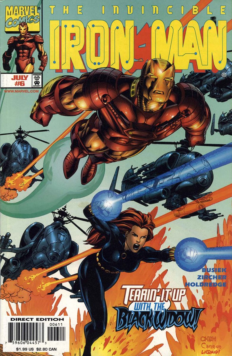 Remember when these two were enemies?  They make better friends! #90scomics #BlackWidow #marvel #IronMan