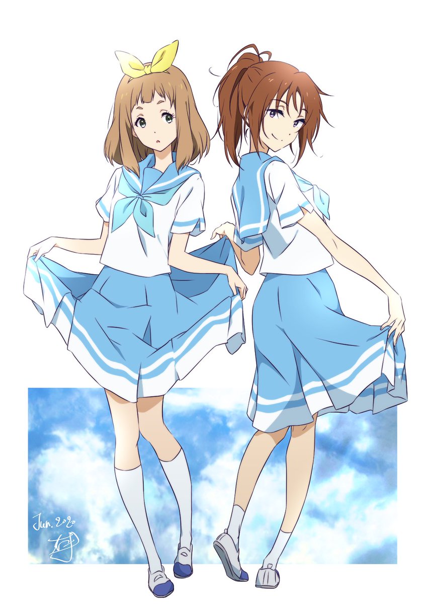 高坂麗奈 ,黄前久美子 「#百合の日 ※諸説アリ(毎年コレ上げてる(笑))」|仁井学 NII Manabuのイラスト