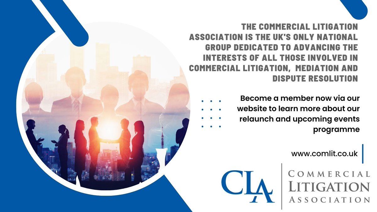 Commercial Litigation Association (@comlitsocial) on Twitter photo 