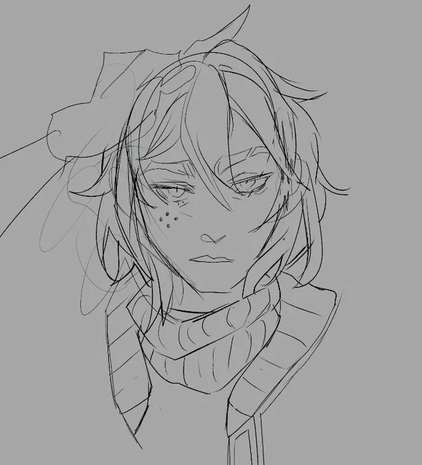 used my gay powers to sketch this scruff before i go into another art block. i quite like deadlock