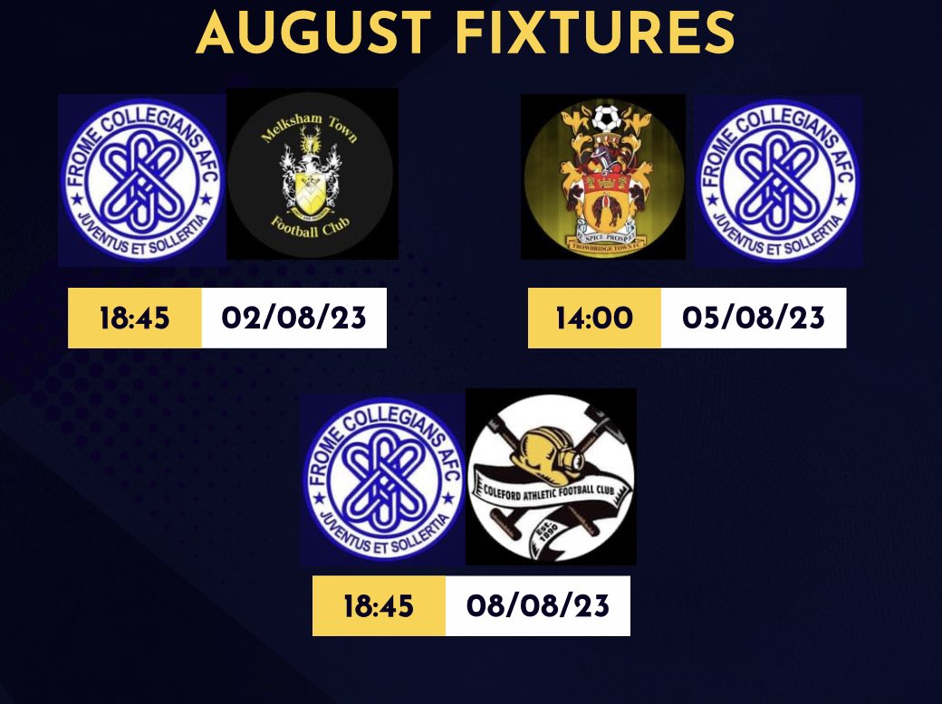 FromeReserves's tweet photo. Our pre season friendlies for July and August 🔴🔵 https://t.co/5DLYlyfTwE