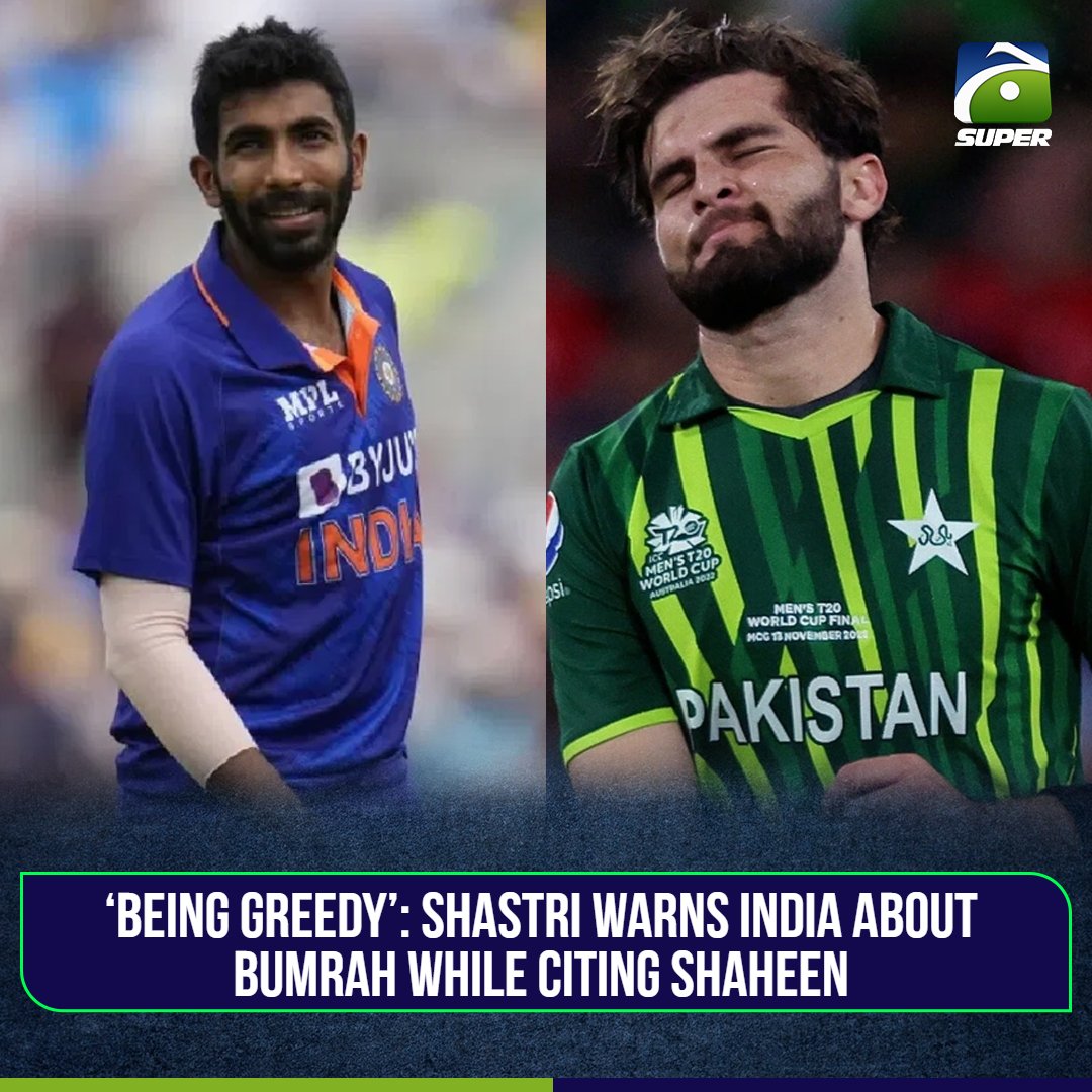 Do you agree with Ravi Shastri?

Read more: geosuper.tv/latest/25579-b…

#ShaheenAfridi #JaspritBumrah