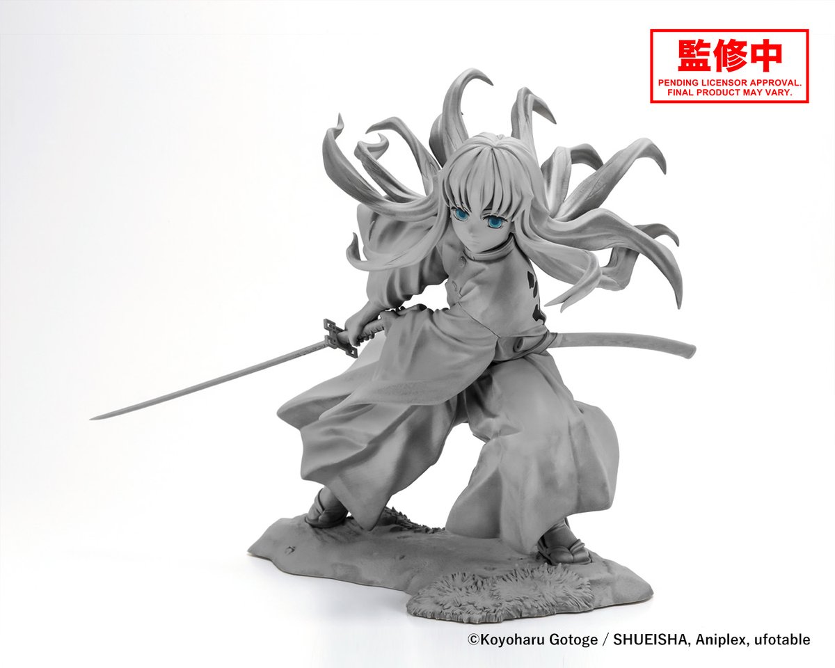 The sculpt for the 1/8 scale figure of ARTFX J Muichiro Tokito from the anime, Demon Slayer: Kimetsu no Yaiba, is revealed! See how this pose captures the scene of his long hair rising in the air as swings his Nichirin Sword. 

#DemonSlayer