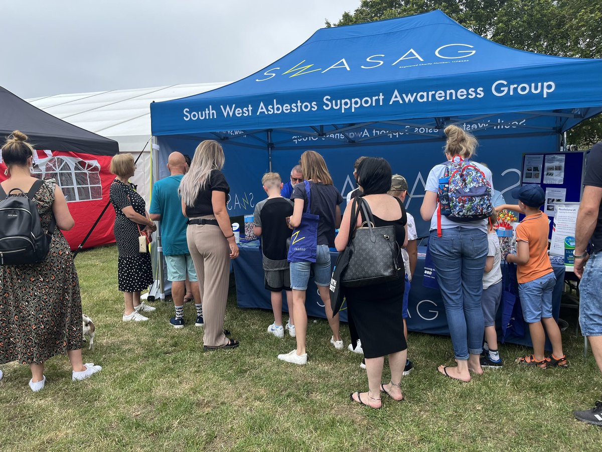 Busy day for team SWASAG yesterday for #ArmedForcesDay2023 on #plymouthhoe raising awareness of asbestos disease. #charity #mesothelioma #support