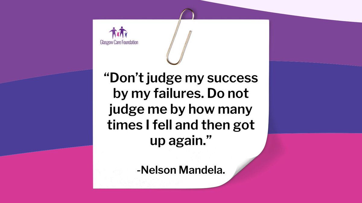 “Don’t judge my success by my failures. Do not judge me by how many times I fell and then got up again.”

-Nelson Mandela

#glasgowcarefoundation #gcfappeal #endpoverty #communityservice #servingthecommunity #payitforward #thoughtoftheday #motivationalquote #inspiringquotes