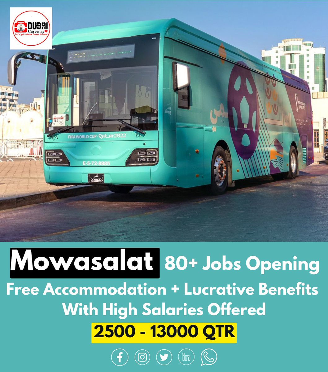 Mowasalat Jobs – Latest Vacancies Available - Grab Your Seat Now
⭐ Click Here To Apply 👉 lnkd.in/dpBzXaDM

#jobsinuae #jobsindubai #career #uaejobseekers #uaerecruitment #uaecareers #remotework #hybridjobs #remoteopportunity #remotejobs