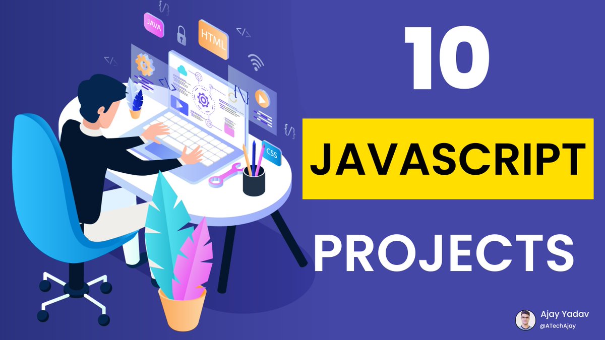 ATechAjay's tweet image. 10 Fantastic JavaScript Projects For Beginners 🚀

Open: 🧵