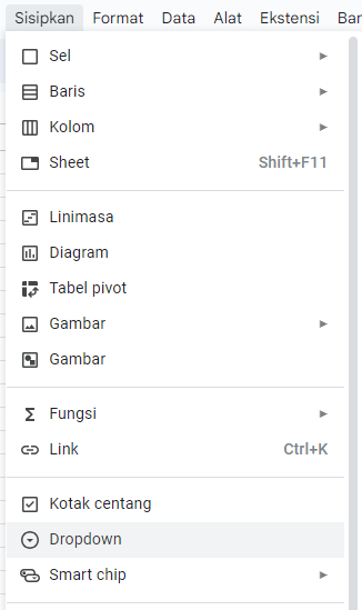 myskill_id's tweet photo. @worksfess ini namanya data validation, nder

kalo di google sheet, buat cepetnya bisa langsung ke menu Sisipkan > Pilih dropdown https://t.co/n7LKazV2h6