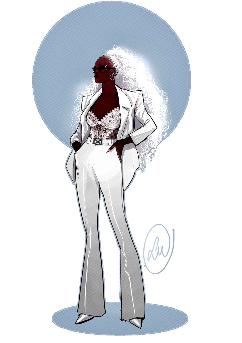 Here's a small suggestion for Marvel editors or artists: though we may not see Storm sporting a Hellfire Gala look this year, she could still make an appearance at Emma Frost's wedding with a look like this!
