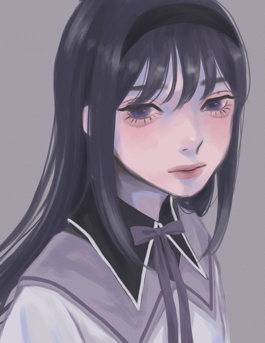 今さら見て泣いて深夜に勢いで描いたほむらちゃん