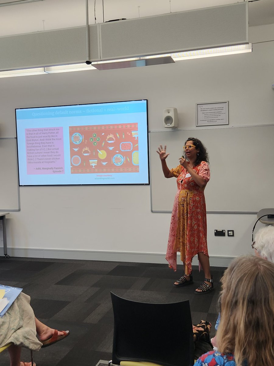 Last session of <a href="/The_UKLA/">UKLA</a> Conference with Dr. Shetty <a href="/wildpyjamas/">Dr Parinita Shetty</a>! "Marginally Fanish: Restorying with multimodal counternarratives in Fan Podcasts". So much to think with!