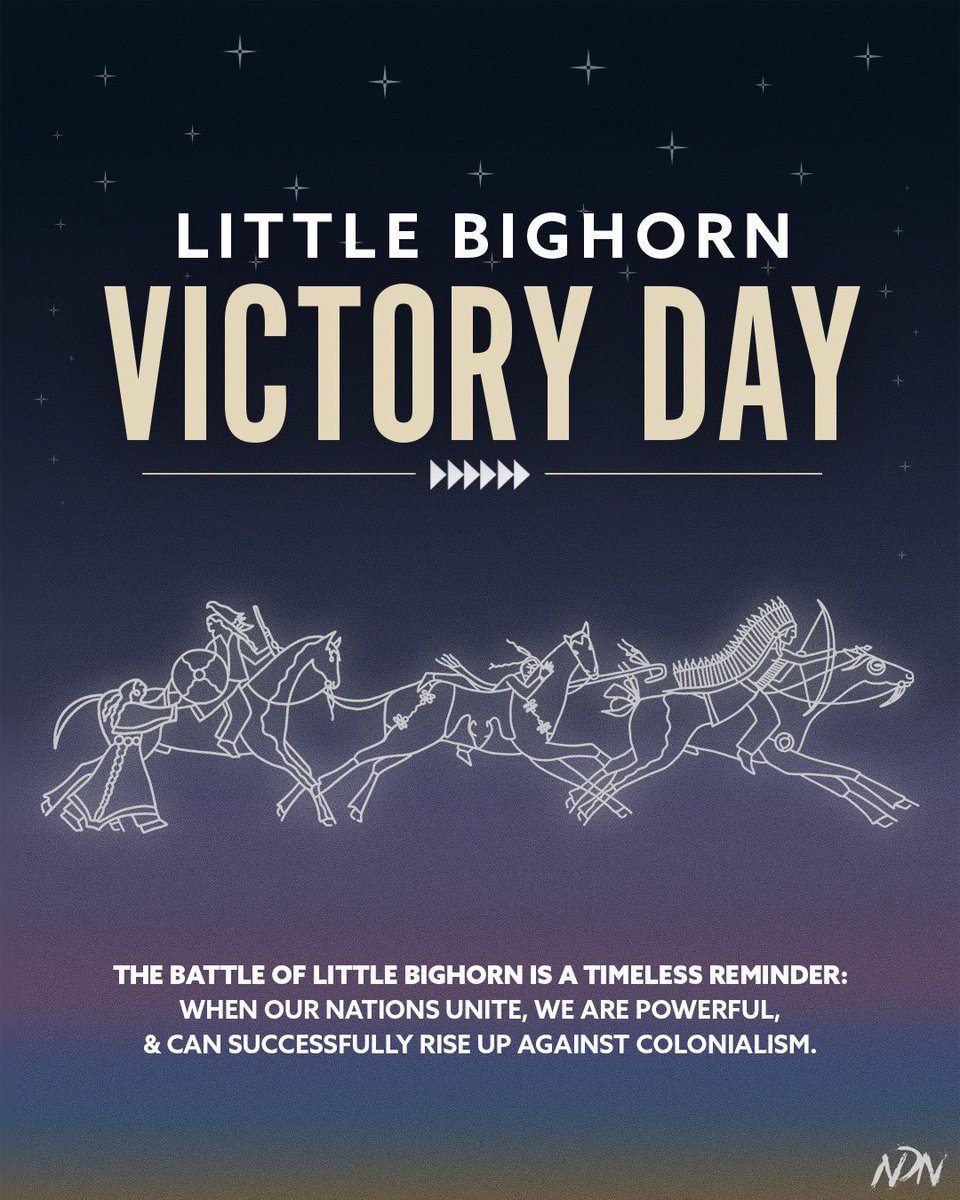 147 years ago, our ancestors took a stand to defend and protect our people, our life ways, and our homelands. 

Let this day serve as a reminder that when Tribal Nations unite, we are POWERFUL. #LittleBighornVictoryDay is a prime example of that collective strength.