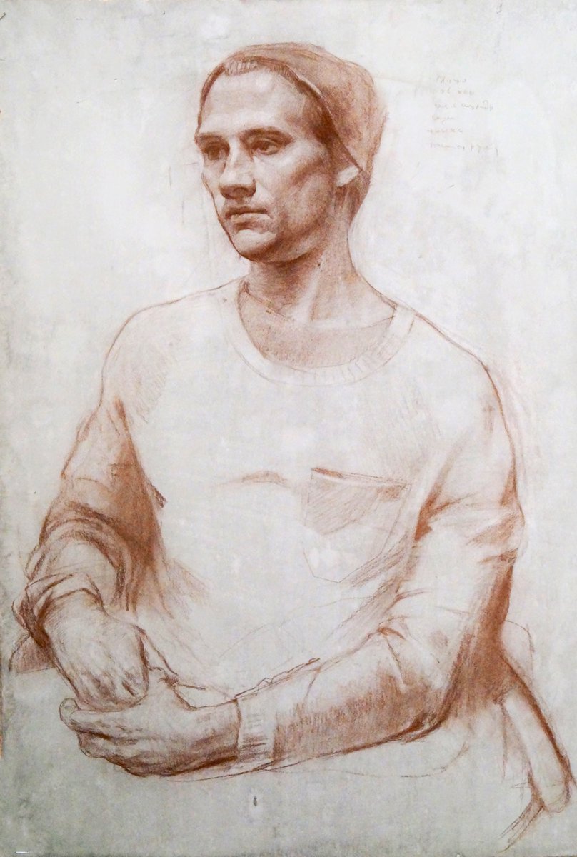 Matteynice's tweet image. @Sagaida2 
"Portrait of Ivan Fedorov"
-Edition of 10

@KnownOrigin_io 

#nftcollector #KOmmunity #artistsontwitter #cryptoart #Eth
 
I was pulled to this great drawing immediately. Beautiful piece of work done on sepia paper. (drawn while in nature.....)