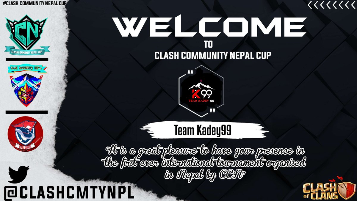 Thank you <a href="/clashcmtynpl/">Clash Community Nepal</a>!🙏🏽
Glad to be part of this amazing tournament!😵❤️‍🔥
#TeamKadey99🇳🇵