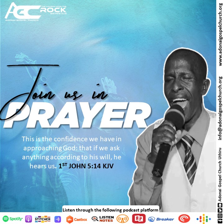 AdonaiUthiru's tweet photo. JOIN US IN THE PRAYER SESSION
We declare your life shall not remain the same as you pray in Jesus Name.
#adonaisundayservice
#WriteYourVision
#MidweekService
#prayernightkesha
#WerememberMama
#11anniversary2023
#SalvationPrayer
#bishopsimonkaumbuthu
#TheYearOfSeekingTheLord https://t.co/HkWNMqhreb