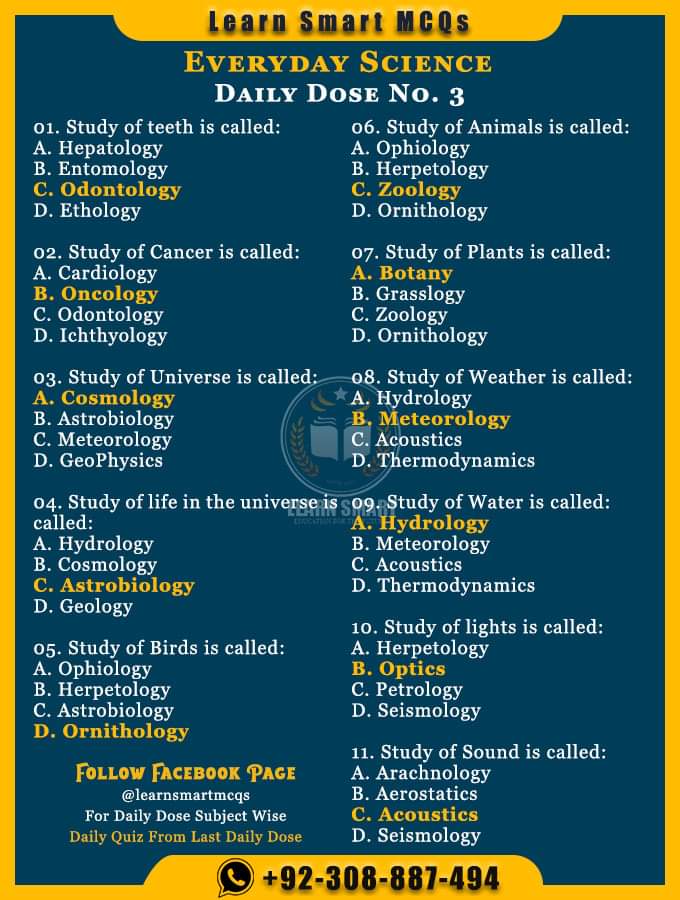learnsmartmcqs's tweet photo. Everyday  Science MCQs - Daily Dose No. 03
@learnsmartmcqs  
.
.
.
Follow Facebook Page Learn Smart MCQs For more Notes
For Daily Updated Topic wise PDF Notes, Books, Current Affairs, Past Papers Join All Competitive Exams Preparation Paid WhatsApp Group +92-308-8870-494 https://t.co/pxS6bf2uNP