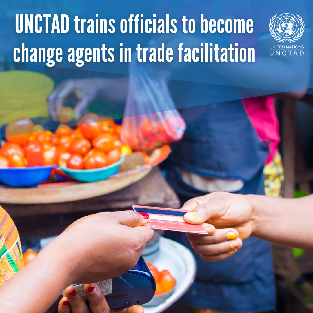@UNCTAD trains officials to become change agents in trade facilitation.

Training equips 85 officials from 15 countries with skills to become trade facilitation ambassadors and influencers in their own countries, helping accelerate much-needed reforms. ➡️ bit.ly/3qQmIkc