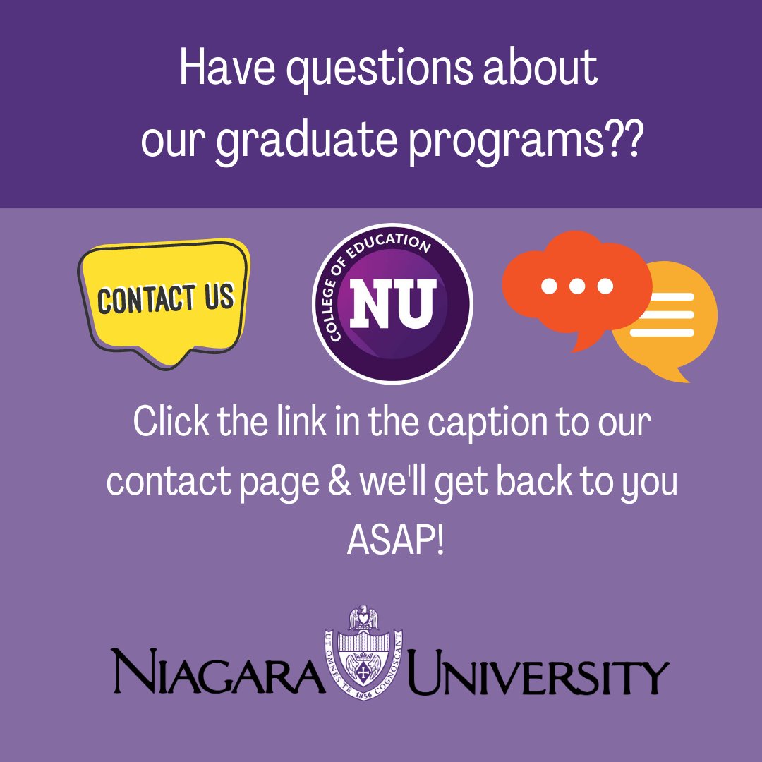 Contact Us: niagara.edu/gradcontact/